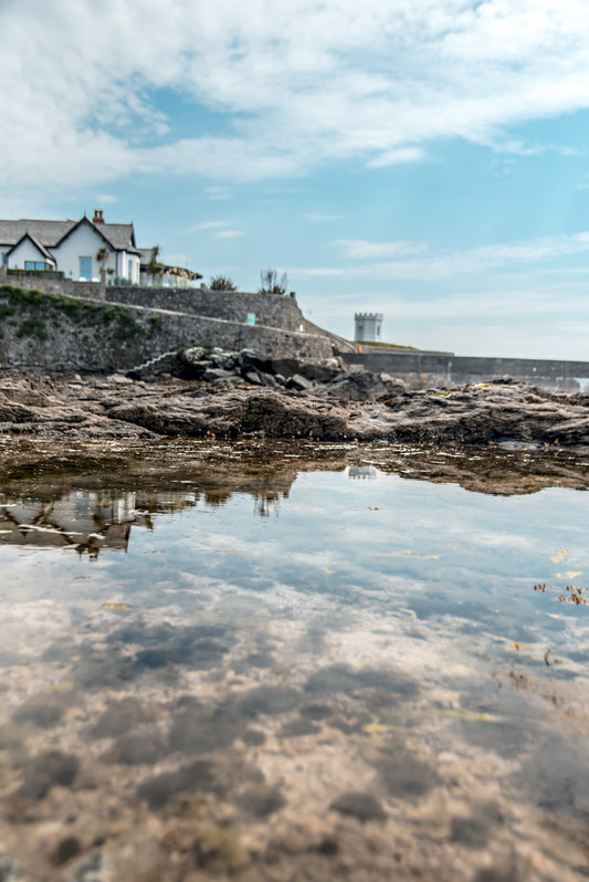 Rock pool at low tide in St. Michael's Mount - Cornwall, UK
